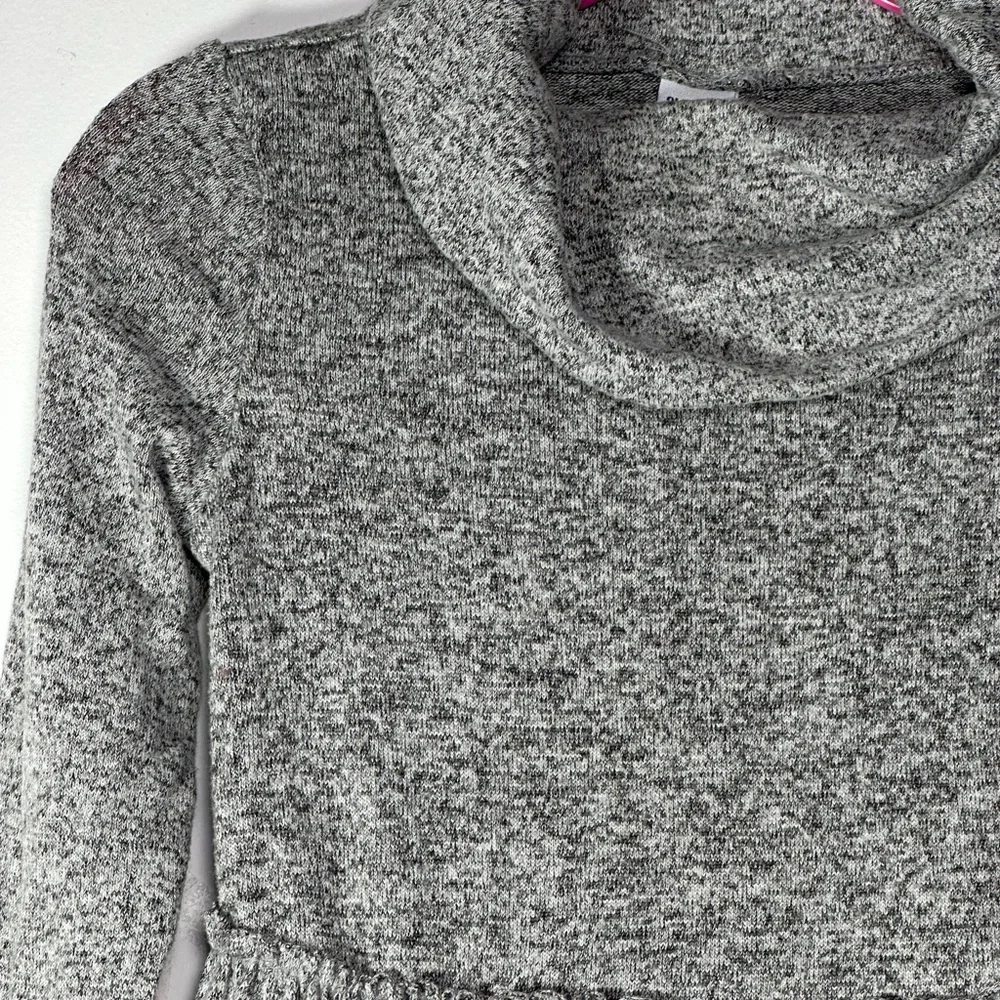 Old Navy Toddler Charcoal Grey‎ Heathered Cowl Neck Knit Skater Dress Size 3T